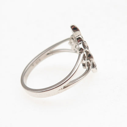 925 Sterling Silver Vintage Celtic Knot & Heart Ring Size 9.75