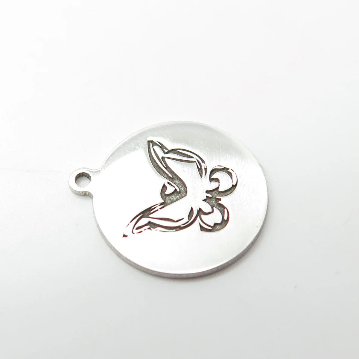 925 Sterling Silver USA Two In Town Butterfly Charm Pendant