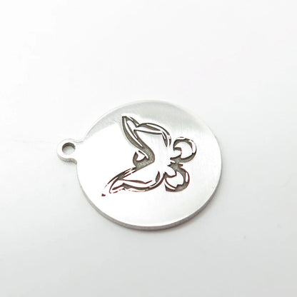925 Sterling Silver USA Two In Town Butterfly Charm Pendant