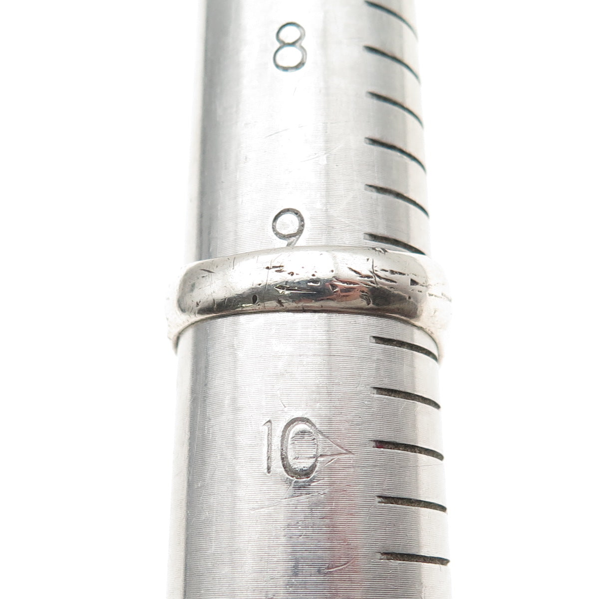 Wheeler Mfg Old Pawn Sterling Silver Vintage Hematite Arrow Tribal Ring Size 9.5