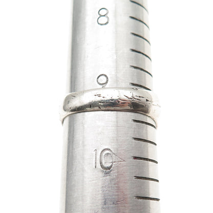 Wheeler Mfg Old Pawn Sterling Silver Vintage Hematite Arrow Tribal Ring Size 9.5