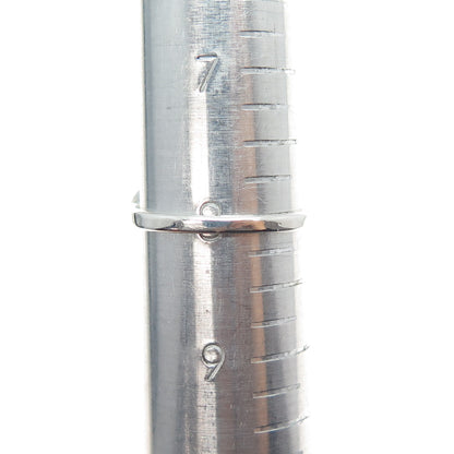 925 Sterling Silver Real Round-Cut Diamond Infinity Ring Size 8