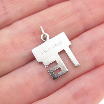 WELLS 925 Sterling Silver Vintage Happy 16 Birthday Mini Charm Pendant