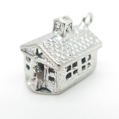 FELCHCRAFT 925 Sterling Silver Vintage Bride House 3D Charm Pendant