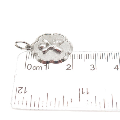 Rembrandt 925 Sterling Silver Vintage Bowling Ball & Pins Mini Charm Pendant