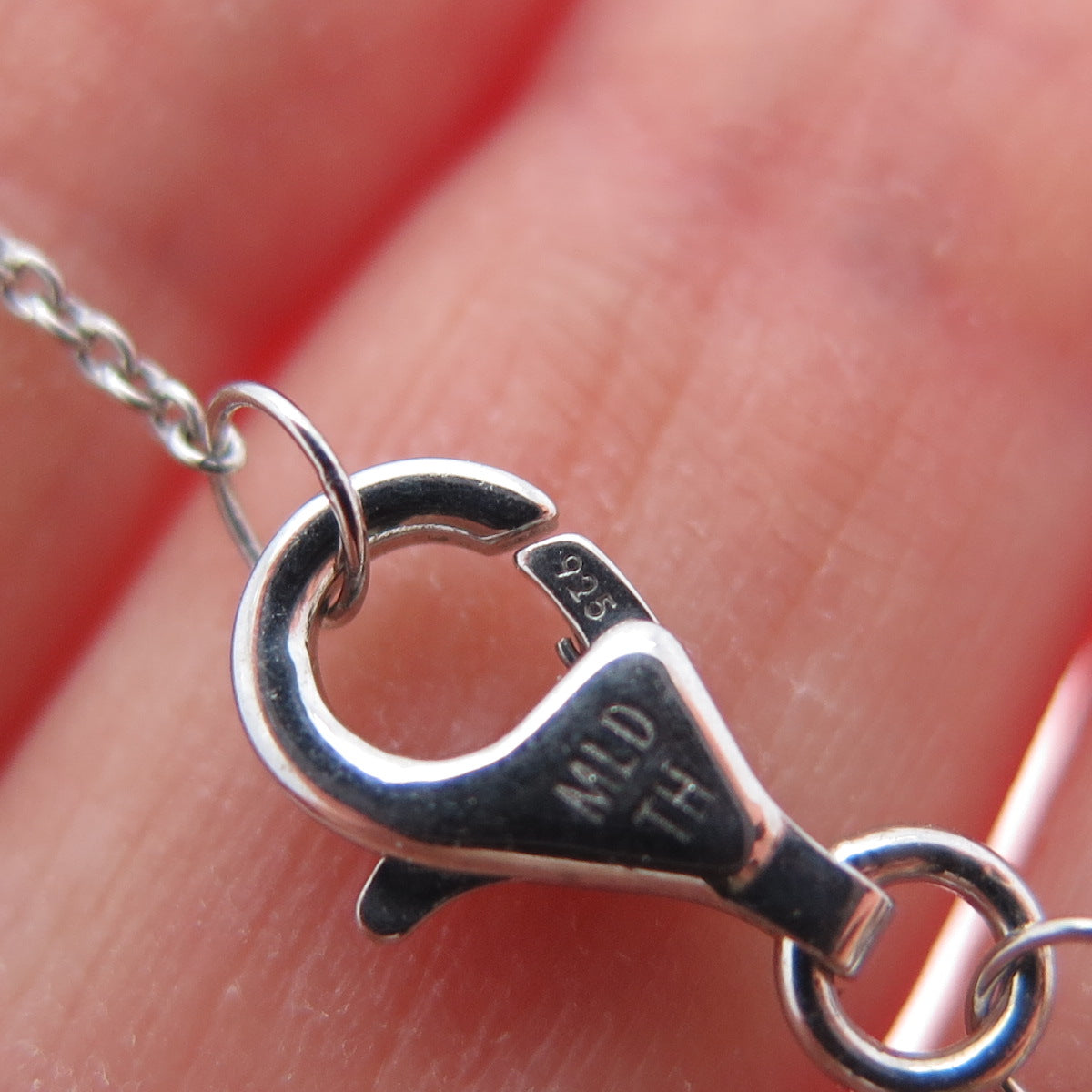 CAROL BRODIE MLD Sterling Silver Real Diamond Letter K Pendant Necklace 16-18"