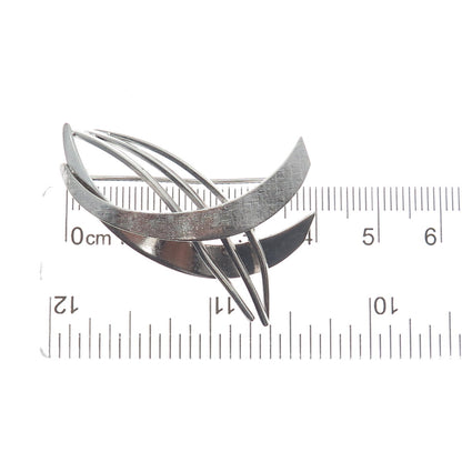 VD VAN DELL 925 Sterling Silver Antique Art Deco Floral Pin Brooch