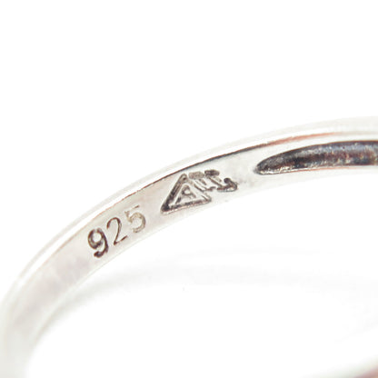 AIL Aluma 925 Sterling Silver Vintage Real Tiger Eye Flame Ring Size 7