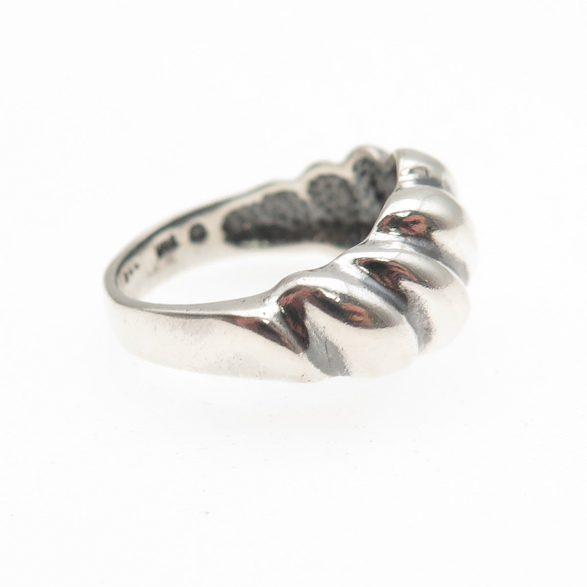 Bagley & Hotchkiss 925 Sterling Silver Vintage Modernist Oxidized Ring Size 5.25
