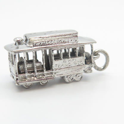 925 Sterling Silver Vintage San Francisco Bus Pendant