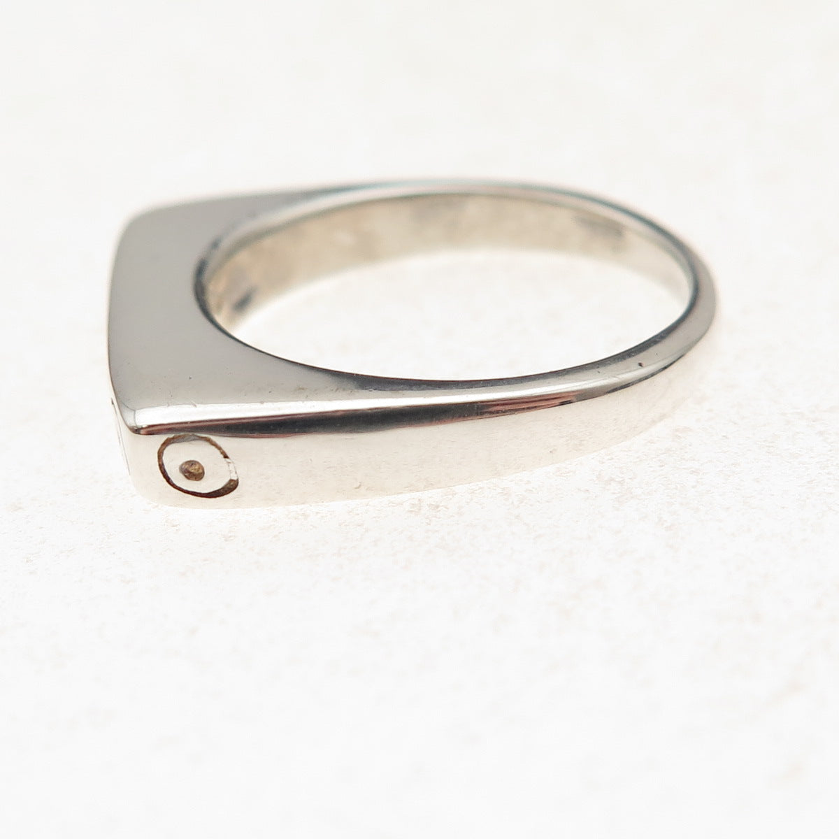 Lisa Jenks 925 Sterling Silver Vintage Modernist Bar Oxidized Ring Size 6.75
