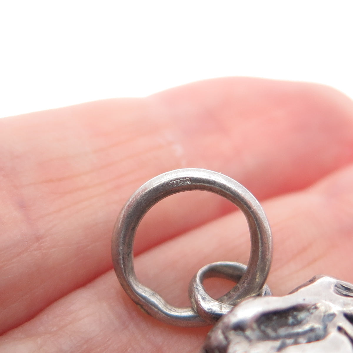 925 Sterling Silver 2-Tone Vintage Tribal Claw Amulet Oxidized Charm Pendant