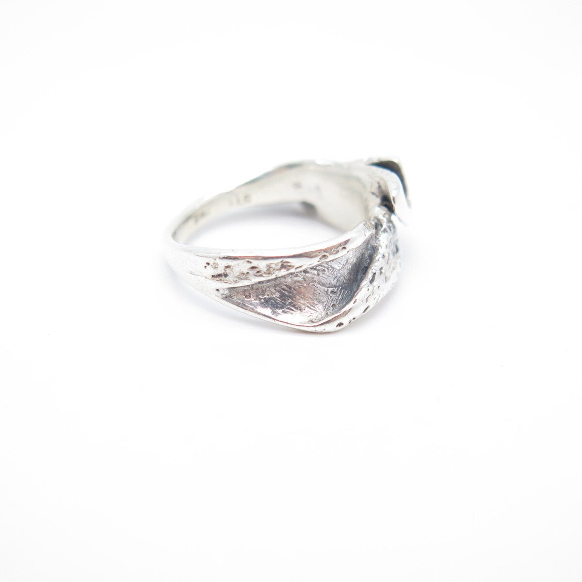 925 Sterling Silver Vintage Modernist Ring Size 7