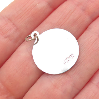 JAY POSON 925 Sterling Silver Vintage Merry Christmas Candle Charm Pendant