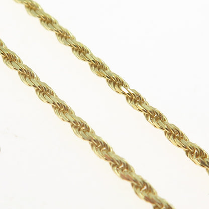 P. LUX 925 Sterling Silver Gold Plated Italy Twisted Rope Chain Necklace 16"
