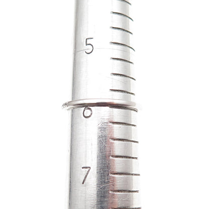925 Sterling Silver Round-Cut C Z Half Eternity Stackable Band Ring Size 6