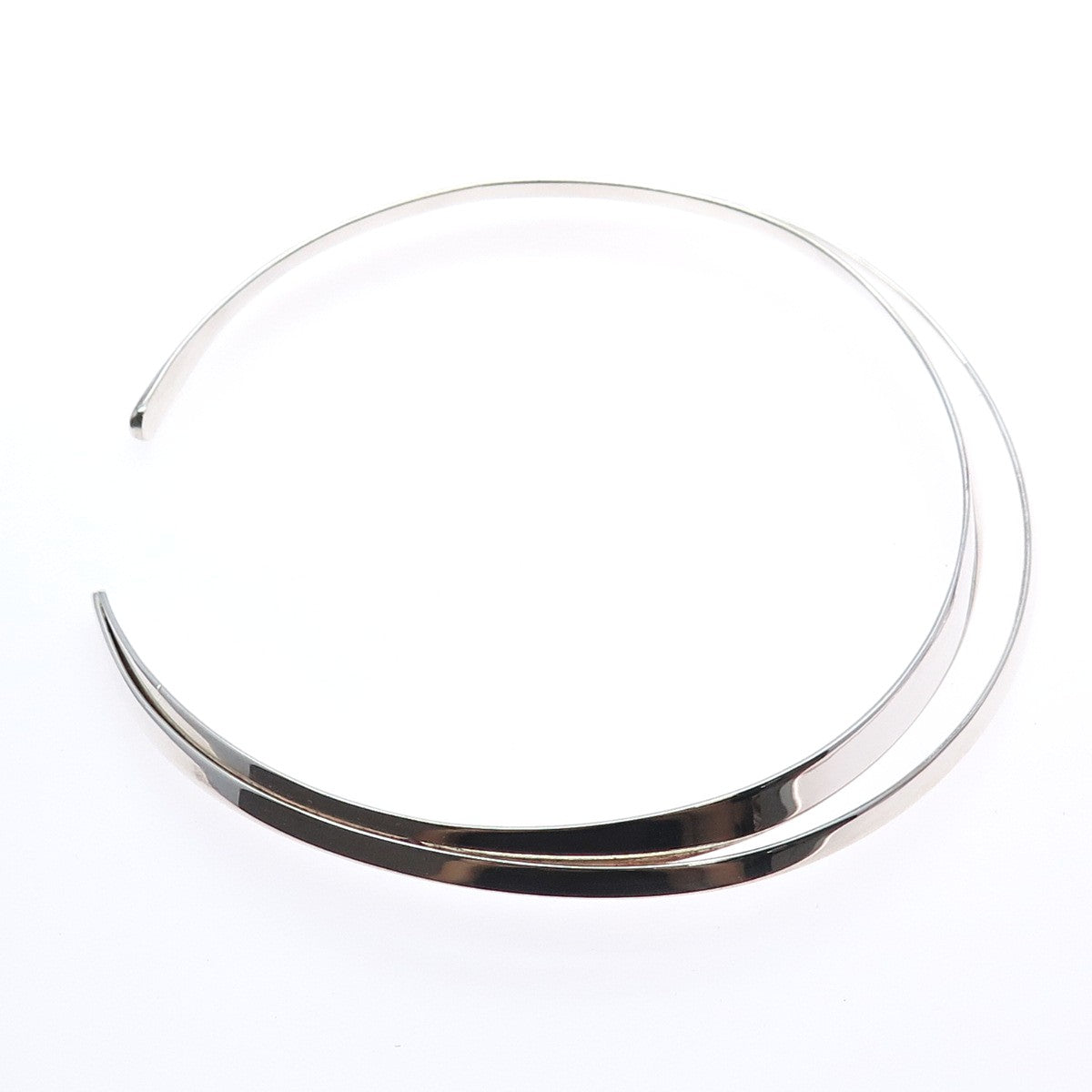 MILOR Sterling Silver Vintage Italy Modernist Adjustable Choker Necklace 14-16"