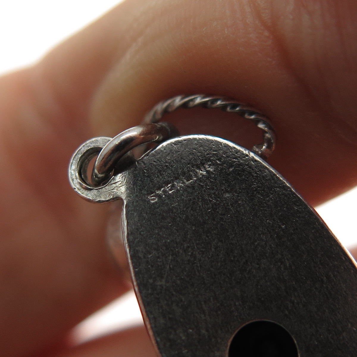 925 Sterling Silver Antique Art Deco I Love You Rotary Telephone Charm Pendant