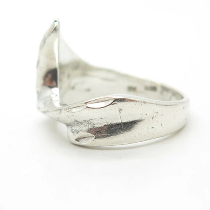 925 Sterling Silver Vintage Claw Cocktail Ring Size 7.5