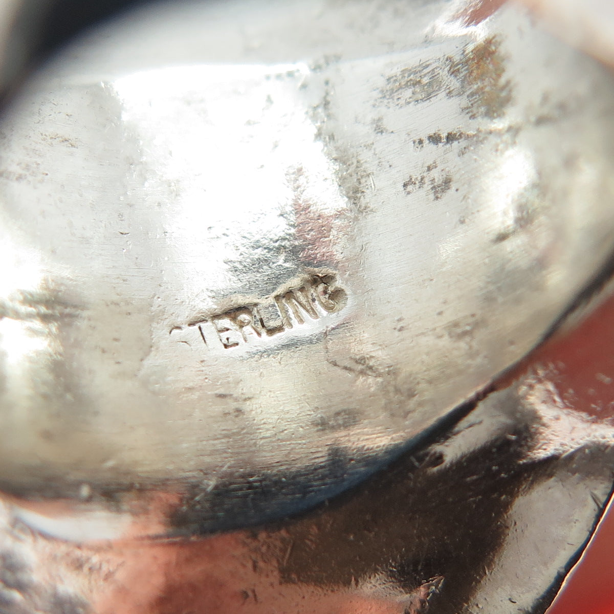 925 Sterling Silver Vintage Modernist Dragon Skin Ring Size 6.5