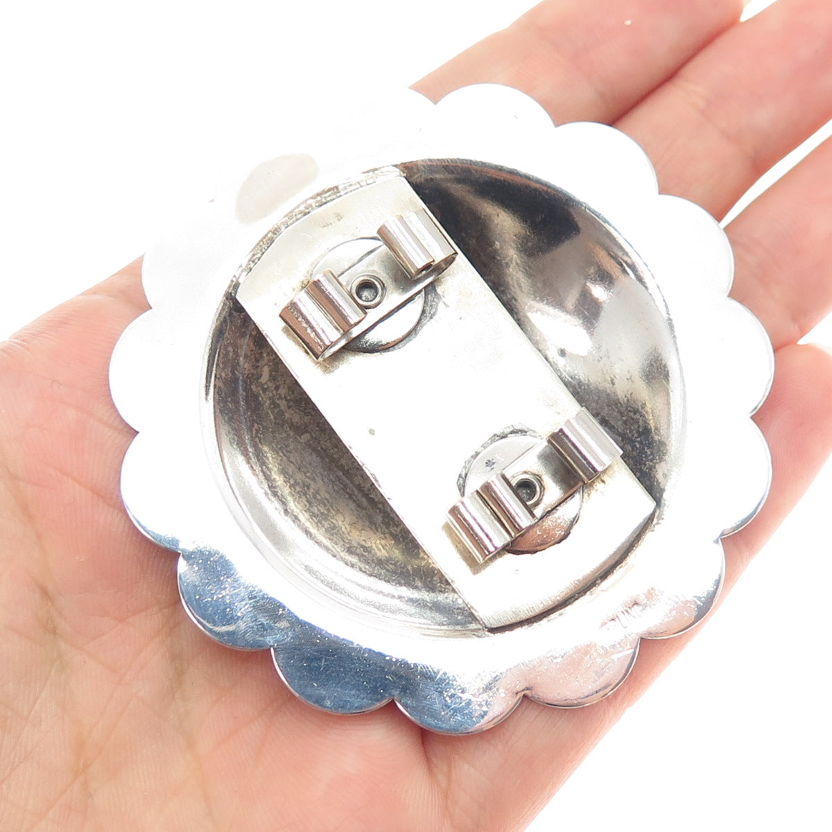 Old Pawn 925 Sterling Silver 2-Tone Vintage Southwestern Horse Bolo Tie Buckle