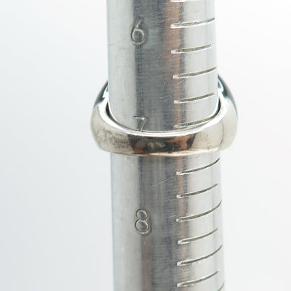 925 Sterling Silver Enamel Real Black Onyx & White Topaz Ring Size 7.25