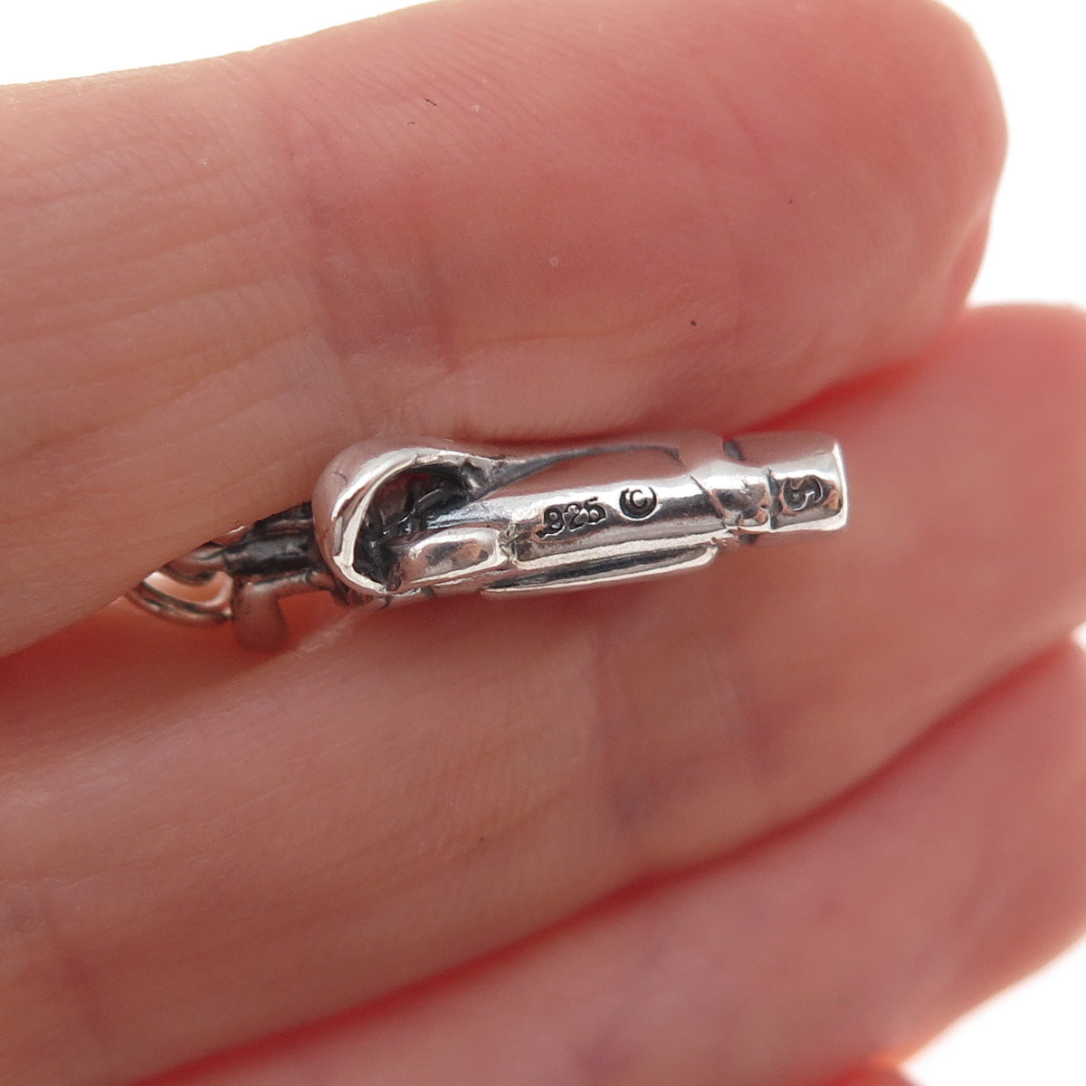 Shube 925 Sterling Silver Vintage Golf Club Oxidized Charm Pendant