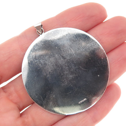 925 Sterling Silver Antique Southern Essence Chinese Character Engraved Pendant