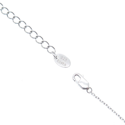 925 Sterling Silver Round-Cut Nano Amethyst Cable Chain Necklace 16-18"