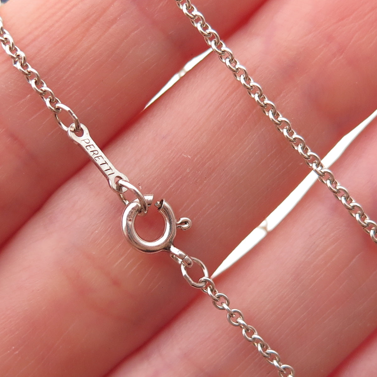 Tiffany & Co. Elsa Peretti 925 Sterling Silver Vintage Cable Chain Necklace 16"