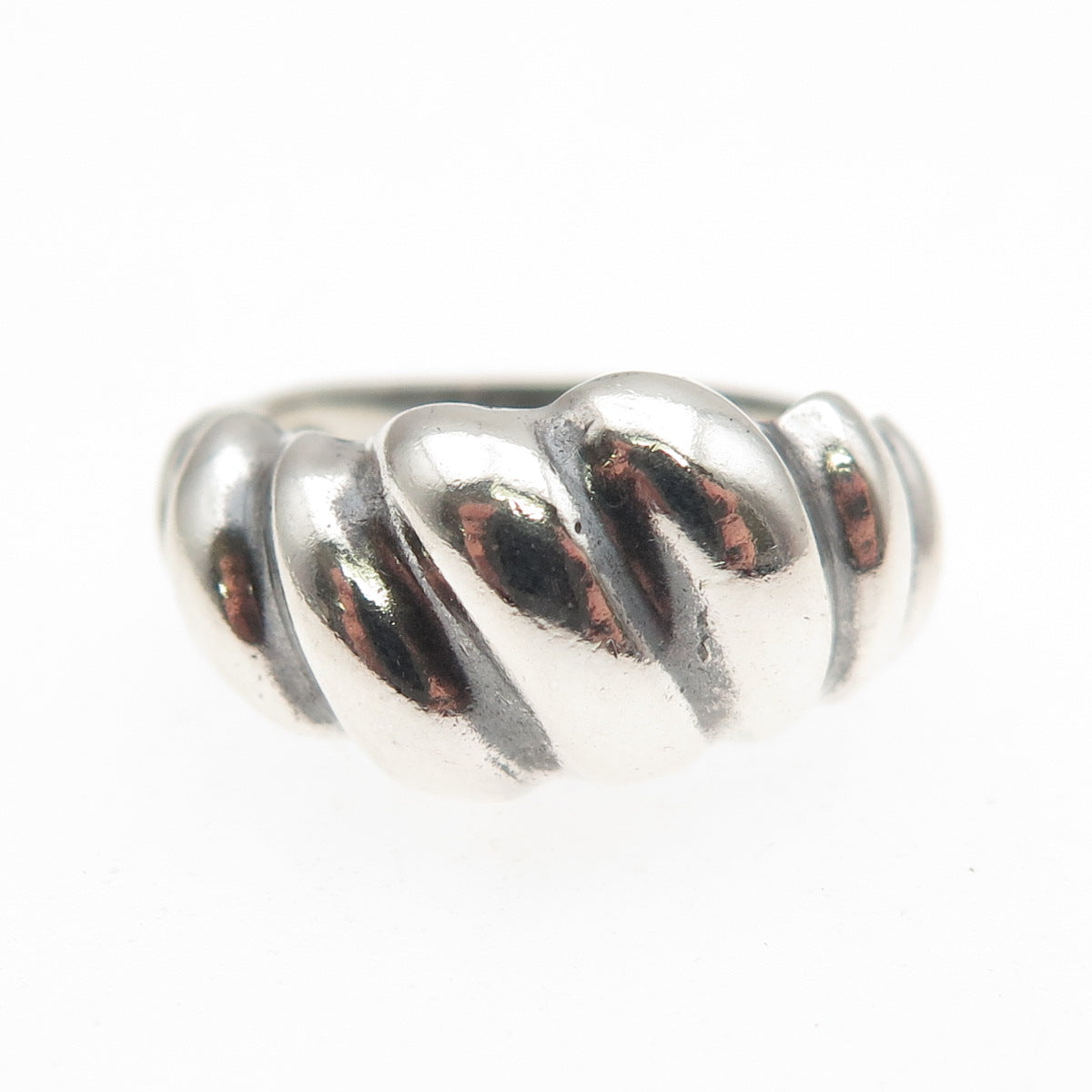 Bagley & Hotchkiss 925 Sterling Silver Vintage Modernist Oxidized Ring Size 5.25