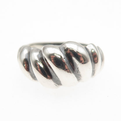 Bagley & Hotchkiss 925 Sterling Silver Vintage Modernist Oxidized Ring Size 5.25