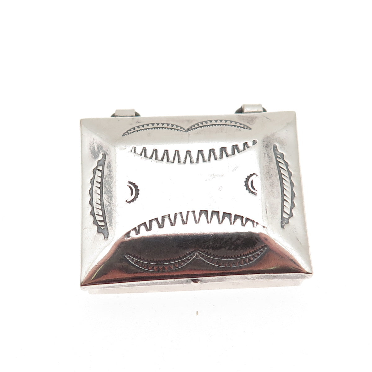 Old Pawn 925 Sterling Silver Vintage Southwestern Tribal Pill / Snuff Box