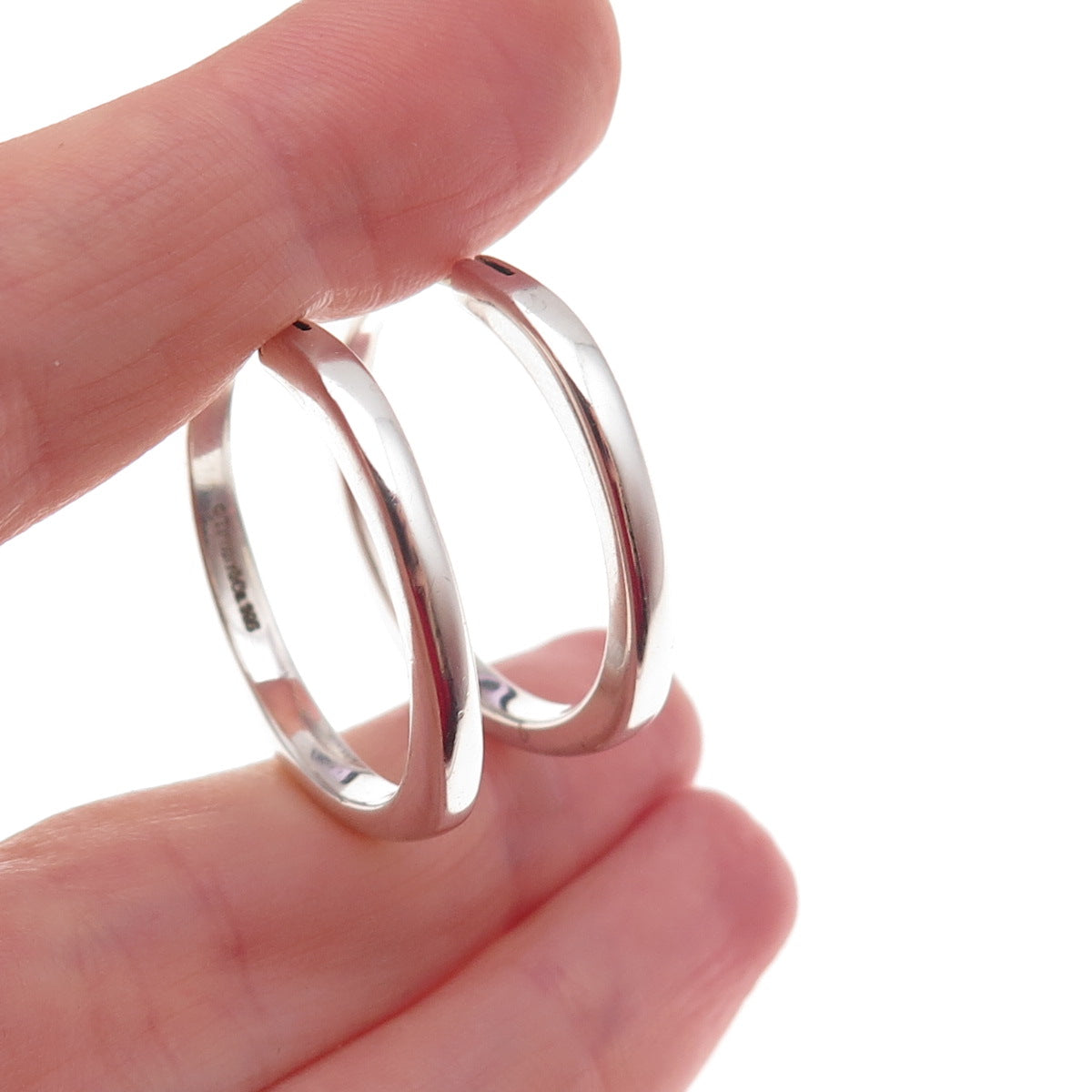 Tiffany & Co. 925 Sterling Silver Vintage Hoop Earrings