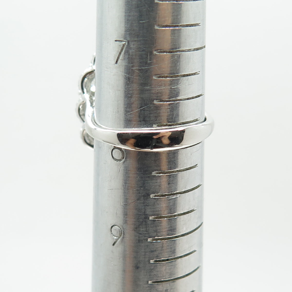 925 Sterling Silver Oval & Round-Cut C Z Ring Size 8