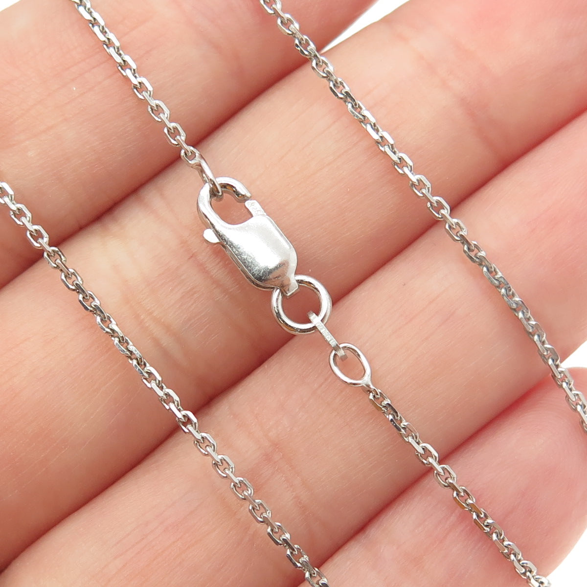 925 Sterling Silver Italy Cable Chain Necklace 16"