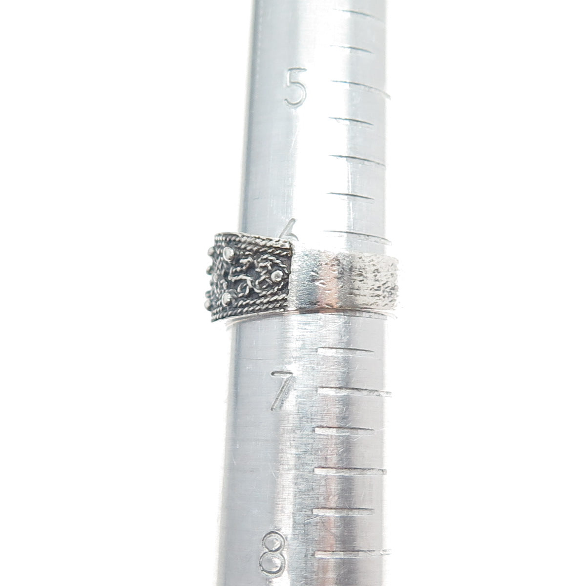 925 Sterling Silver Vintage Real Garnet Peridot Amethyst Oxidized Ring Size 6.5