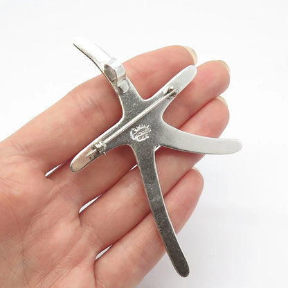 925 Sterling Silver Vintage Mexico Starfish Pin Brooch