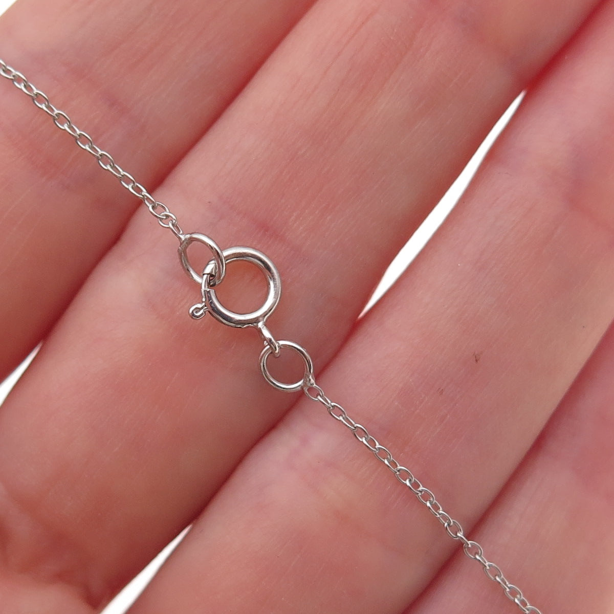 925 Sterling Silver Round-Cut Purple C Z Cable Chain Necklace 18"