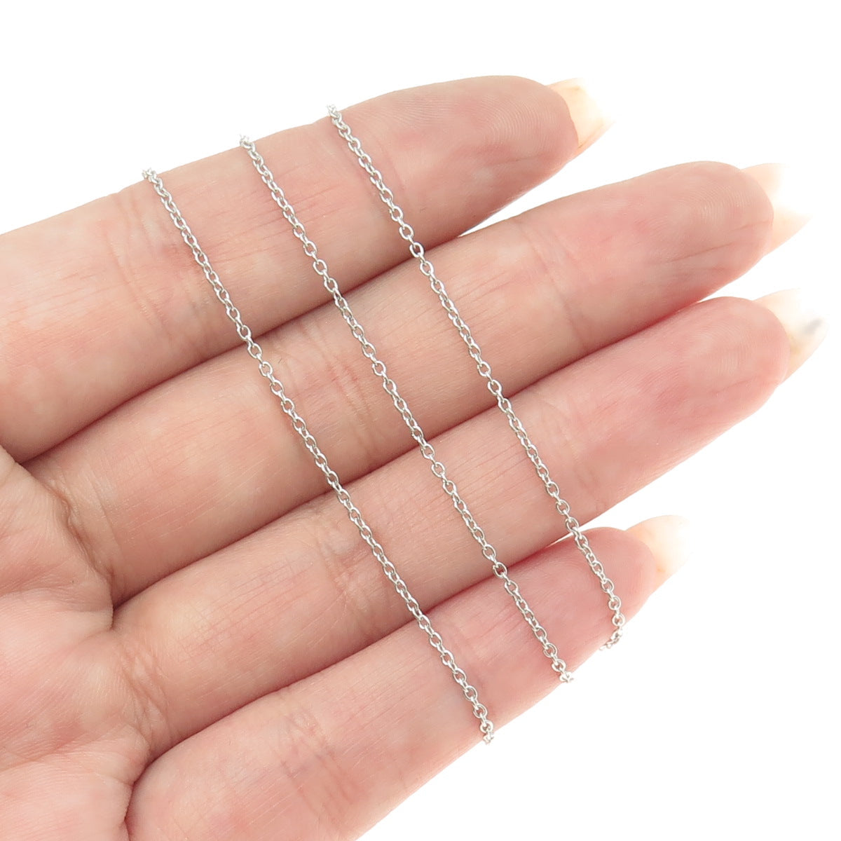 925 Sterling Silver Cable Chain Necklace 18"