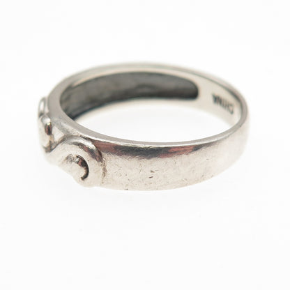 Ross Simons 925 Sterling Silver Vintage Swirl Oxidized Band Ring Size 8