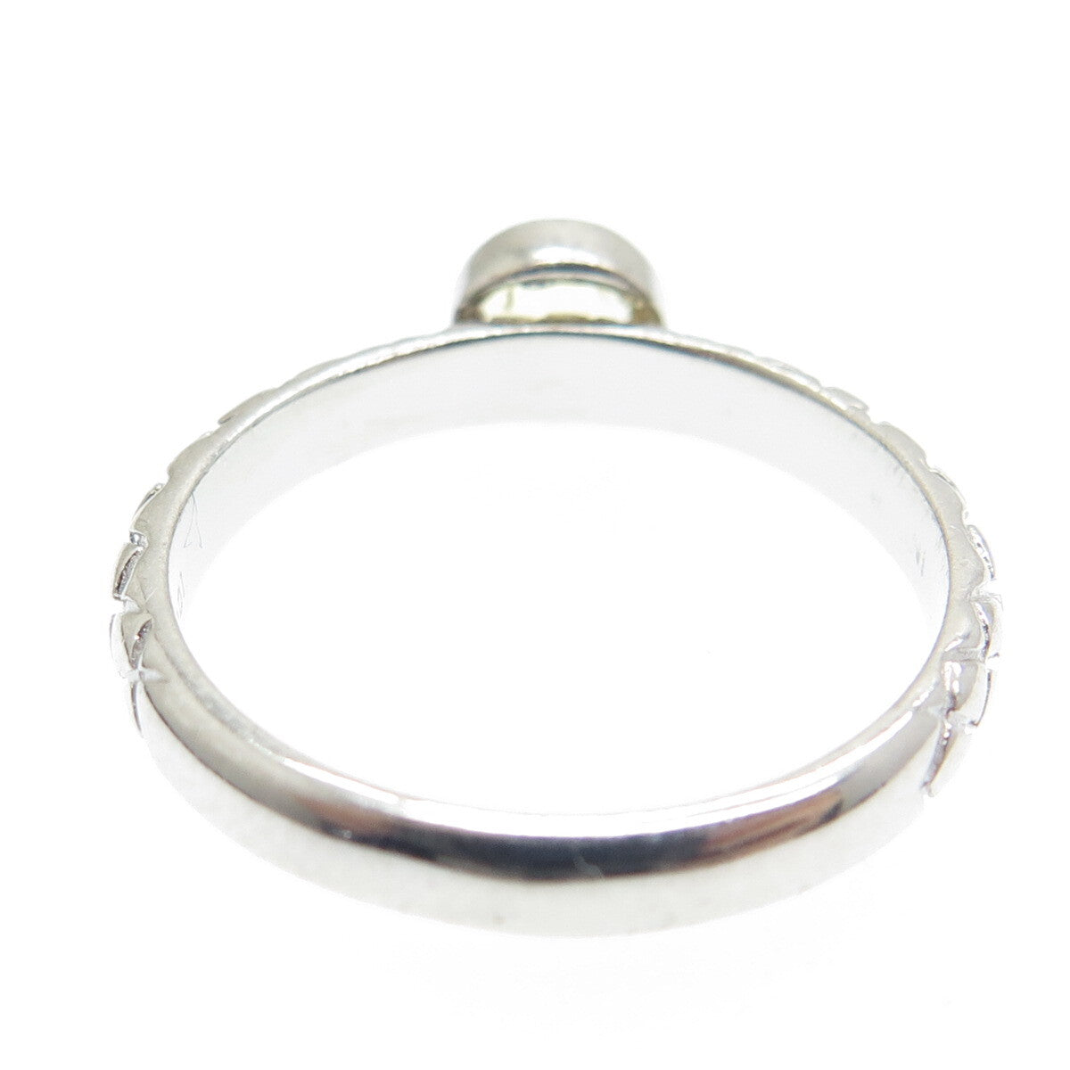 FADI 925 Sterling Silver Real Lime Citrine Gem Cage / Wicker Ring Size 7.75