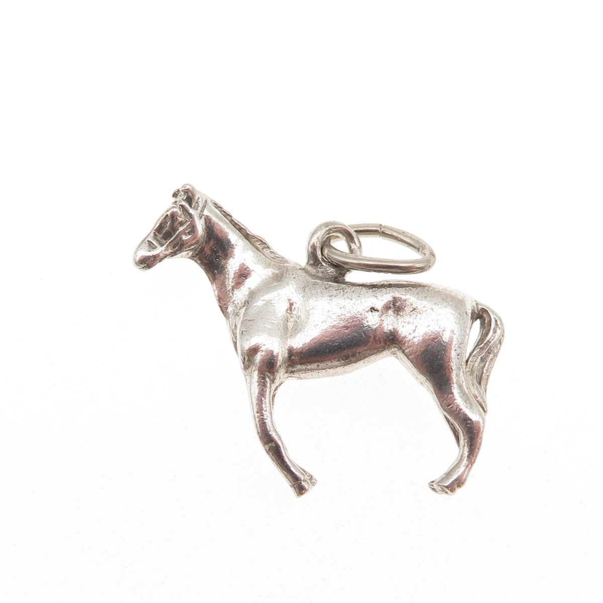 Beau 925 Sterling Silver Vintage Horse Mini Charm Pendant