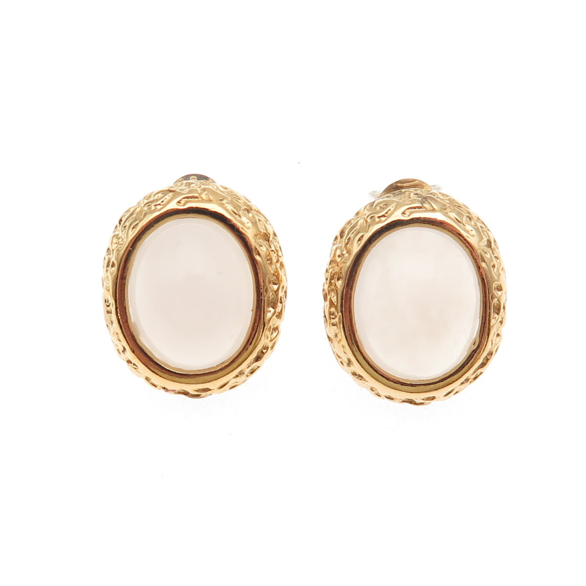 925 Sterling Silver Gold Plated Real Chalcedony Nugget Stud Earrings