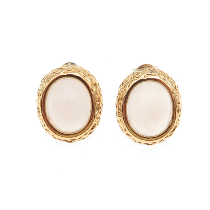 925 Sterling Silver Gold Plated Real Chalcedony Nugget Stud Earrings