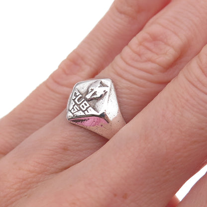 925 Sterling Silver Antique Art Deco Boy Scouts of America Ring Size 6