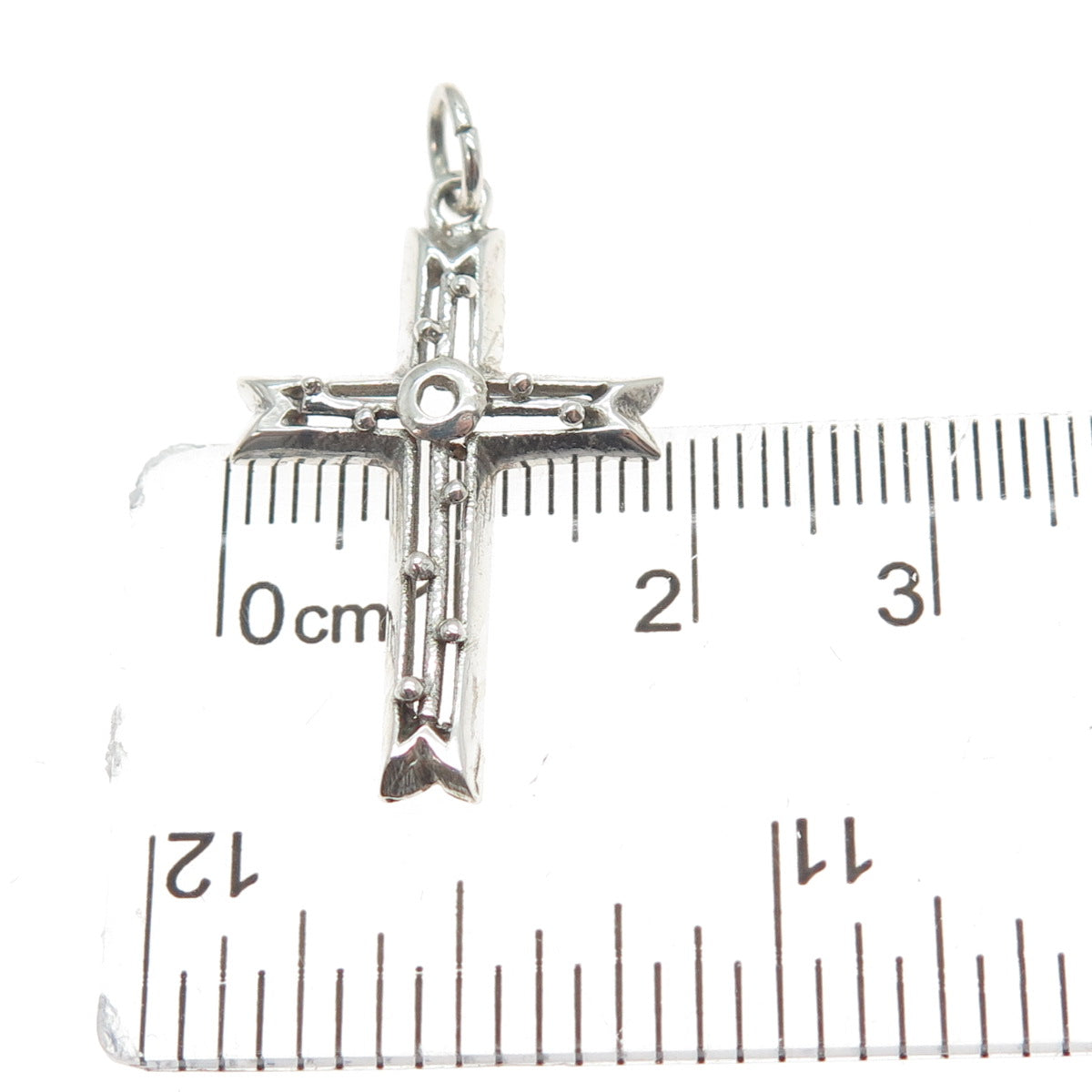 925 Sterling Silver Vintage Cross Religious Charm Pendant