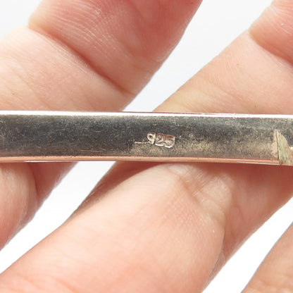 925 Sterling Silver Vintage Ornate Sun Tribal Adjustable Bracelet 6.5"