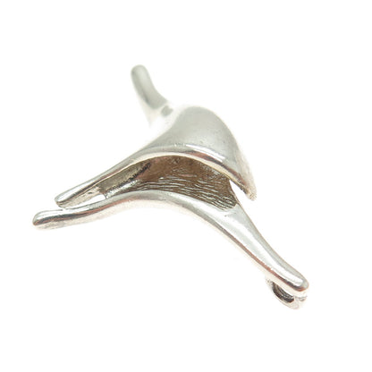 925 Sterling Silver Vintage Israel Modernist Necklace Central Part