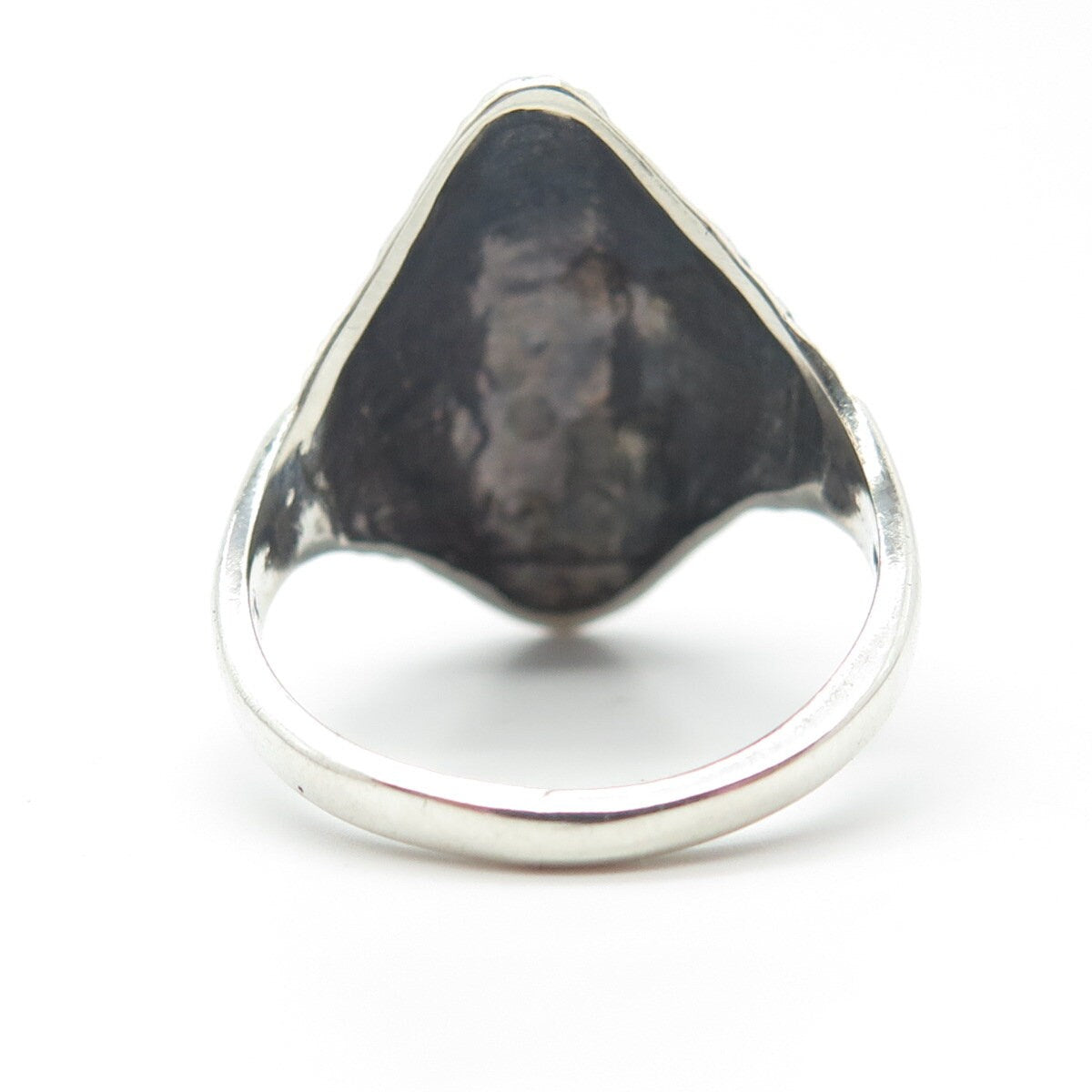 925 Sterling Silver Vintage Textured Modernist Ring Size 9.25